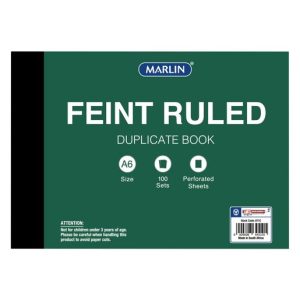 MARLIN DUPL A6 FEINT RULED BOOK