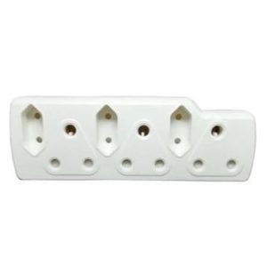ELEC ADAPTOR TRIPLE+LIGHT 3X3PIN
