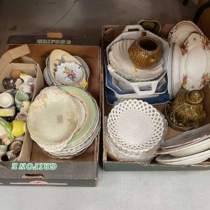 PLATES GLASSWARE ASSORTED