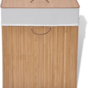 RECTANGULAR BAMBOO LAUNDRY BIN