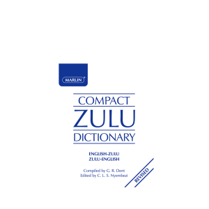 DICTIONARY MARLIN COMPACT ZULU/ENG