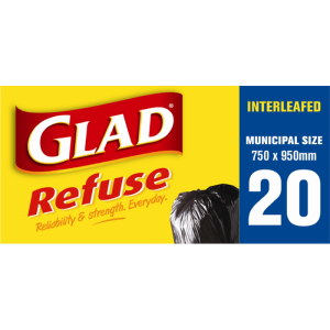 GLAD STANDARD REFUSE BAG 20S