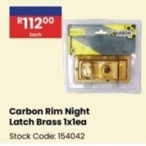 GLO TOOL RIM NIGHT LATCH BRASS