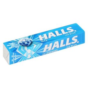 HALLS COUGH DROPS ICE BLUE