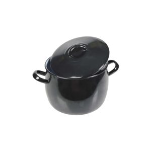 ENAMEL BELLIED POTS