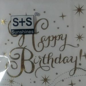 SERVIETTES H/BIRTHDAY
