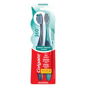T/BRUSH COLGATE TWIN PACK 360BASE