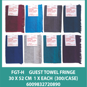 CLOTH GUEST TOWEL FRINGE 30X52CM