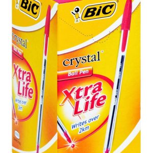 PEN BIC CRYSTAL X/LIFE RED