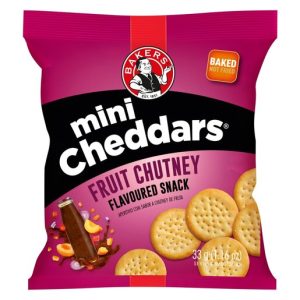 BAKERS MINI CHEDDARS F/CHUTNEY