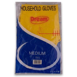 GLOVES HOUSEHOLD LATEX YELLOW