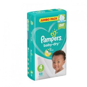 PAMPERS ACTIVE J/P #4+ 62S