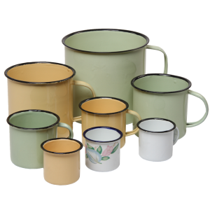 NEW WORLD ENAMEL MUGS
